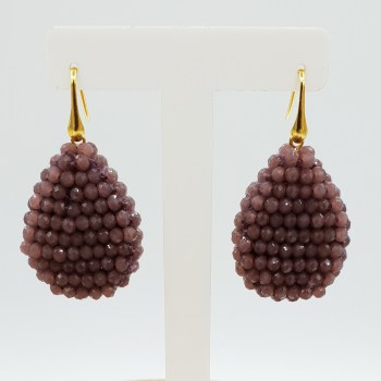 glassberry braam oorbellen earrings lot paars